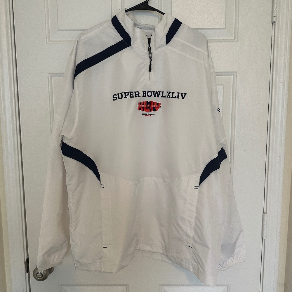 Vintage NFL Superbowl XLIV 2010 Reebok Windbreaker Jacket